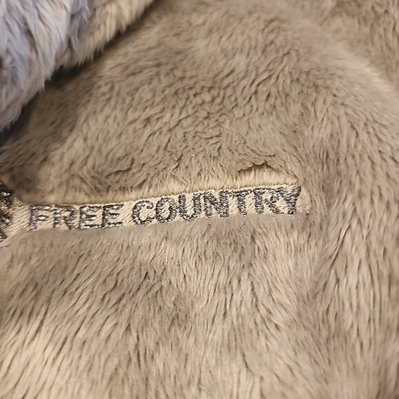 NWT Women's Free Country Butter Pile Jacket Size Large Gray Zipper Pocket Fleece - Picture 2 of 9